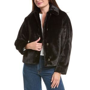 Vince Womens  Trucker Jacket, Black